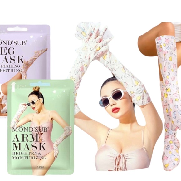 4 Pairs Arm Wrap Hand Mask & Leg Wrap Foot Mask Ser - Picture 4 of 9